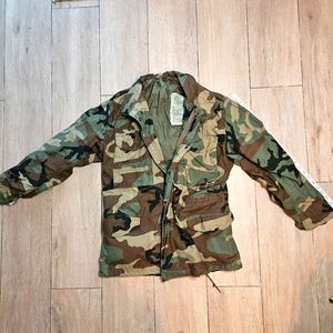 Vintage Official US Army M65 Camo Field Jacket Coat Small Regular